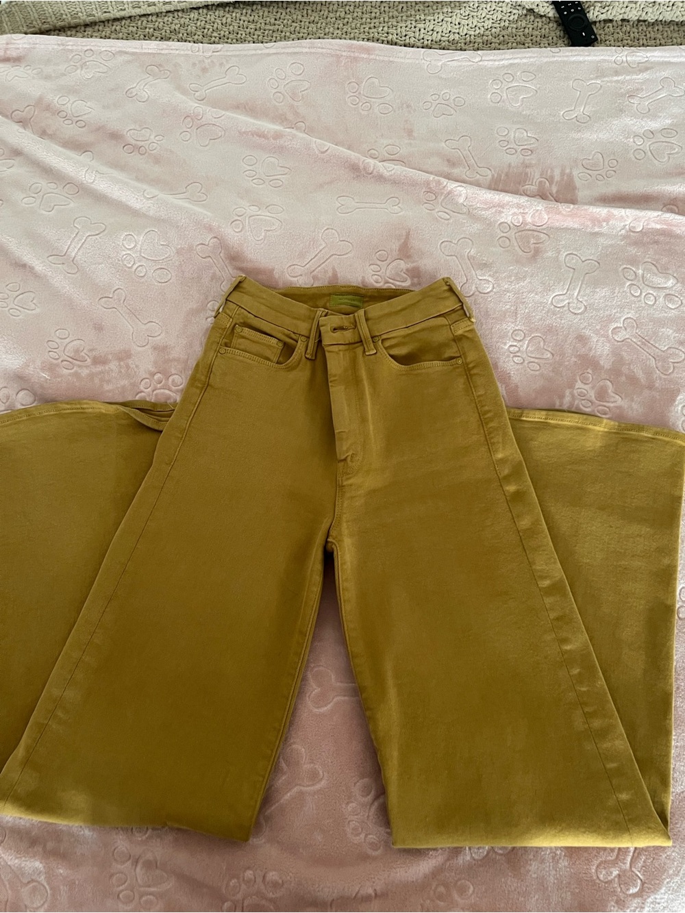 MOTHER Mustard Yellow High-Rise Jeans